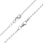 Load image into Gallery viewer, 14K White Gold Round Ball Bead Chain Bracelet Solid Gold Not Plated
