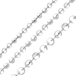 Load image into Gallery viewer, 14K White Gold Diamond Cut Round Ball Bead Bracelet Solid Gold Not Plated
