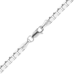 Load image into Gallery viewer, 14K White Gold Venetian Box Chain Bracelet Solid Gold Not Plated
