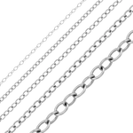 Load image into Gallery viewer, 14K White Gold Light Round Cable Link Chain Bracelet Solid Gold
