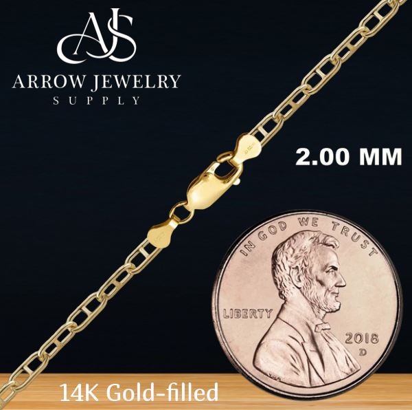 14K Gold-filled Anchor Link Chain Necklace