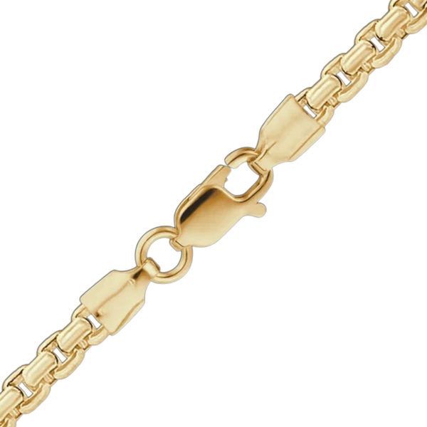 14K Gold-filled Smooth Round Box Pendant Chain Necklace