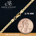 Load image into Gallery viewer, 14K Gold-filled Smooth Round Box Pendant Chain Necklace
