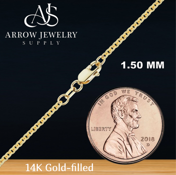 14K Gold-filled Heavy Round Cable Link Chain Necklace