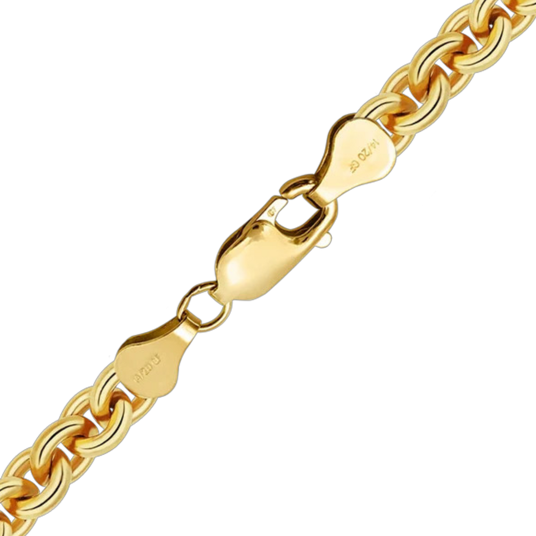 14K Gold-filled Heavy Round Cable Link Chain Necklace