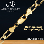 Load image into Gallery viewer, 14K Gold-filled Elongated Curb Link Chain Necklace
