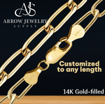Load image into Gallery viewer, 14K Gold-filled Elongated Curb Link Chain Necklace
