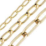 Load image into Gallery viewer, 14K Gold-filled Elongated Curb Link Chain Necklace
