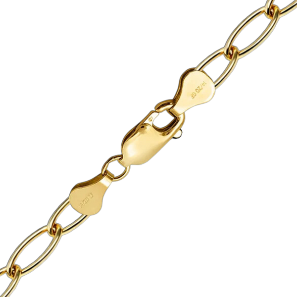 14K Gold-filled Light Elongated Cable Link Chain Necklace