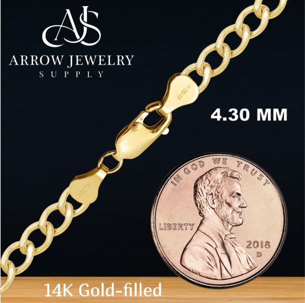 14K Gold-filled Light Flat Curb Necklace Not Solid Gold