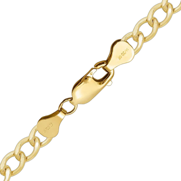 14K Gold-filled Light Flat Curb Necklace Not Solid Gold