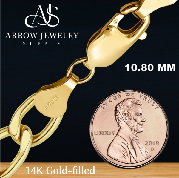 14K Gold-filled Light Flat Curb Necklace Not Solid Gold