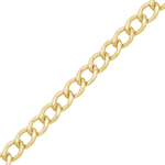 Load image into Gallery viewer, 14K Gold-filled Light Flat Curb Necklace Not Solid Gold
