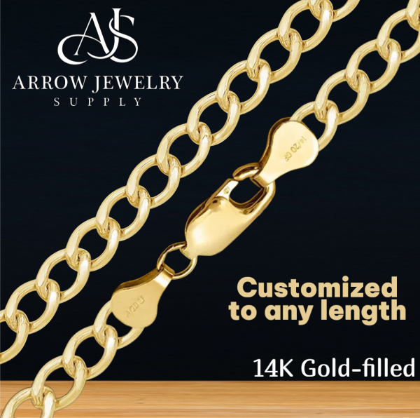 14K Gold-filled Light Flat Curb Necklace Not Solid Gold
