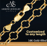 Load image into Gallery viewer, 14K Gold-filled Alternating Clover Necklace Not Solid Gold
