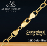 Load image into Gallery viewer, 14K Gold-filled Light Round Cable Link Chain Necklace
