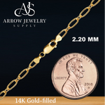 Load image into Gallery viewer, 14K Gold-filled Long Short Links Cable Chain Necklace
