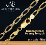 Load image into Gallery viewer, 14K Gold-filled Long Short Links Cable Chain Necklace
