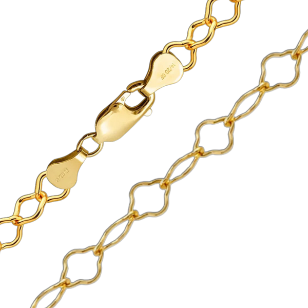 14K Gold-filled Clover Shape Link Chain Necklace