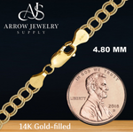 Load image into Gallery viewer, 14K Gold-filled Charm Bracelet Double Links
