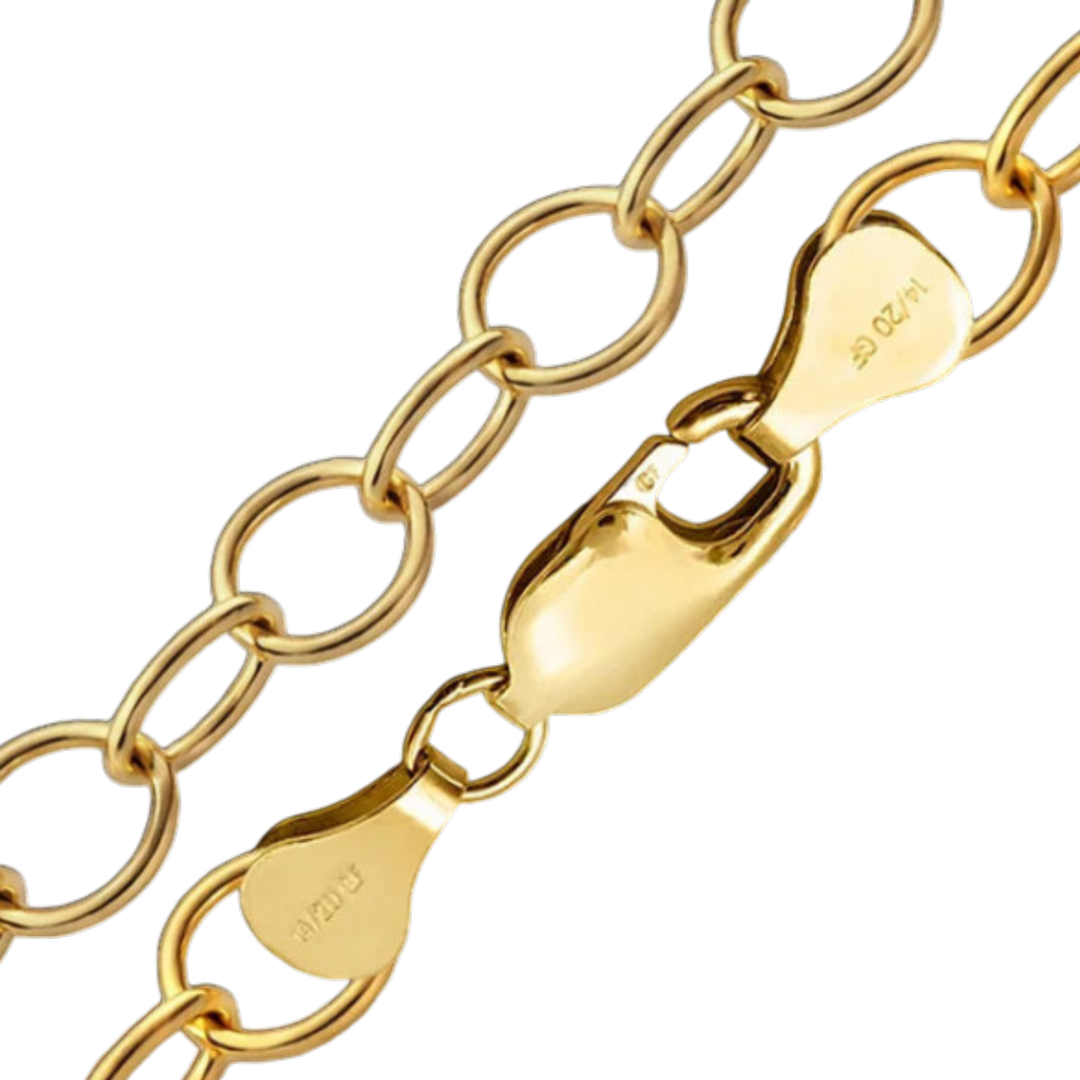 14K Gold-filled Round Link Cable Chain Necklace