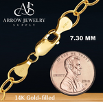 Load image into Gallery viewer, 14K Gold-filled Round Link Cable Chain Necklace

