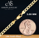 Load image into Gallery viewer, 14K Gold-filled Light Round Curb Link Chain Necklace
