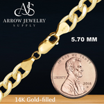 Load image into Gallery viewer, 14K Gold-filled Light Round Curb Link Chain Necklace
