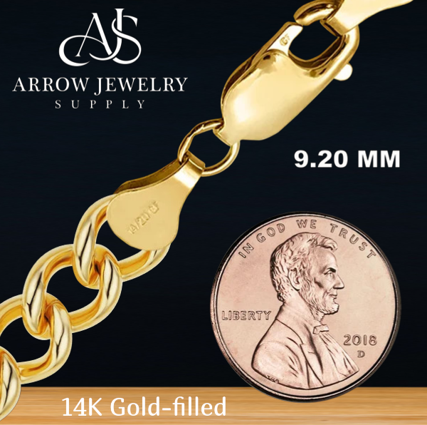 14K Gold-filled Light Round Curb Link Chain Necklace