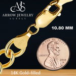 Load image into Gallery viewer, 14K Gold-filled Light Round Curb Link Chain Necklace
