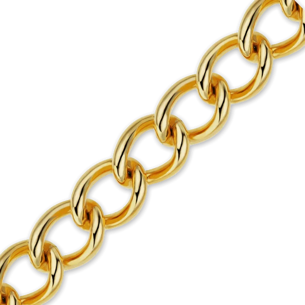 14K Gold-filled Light Round Curb Link Chain Necklace