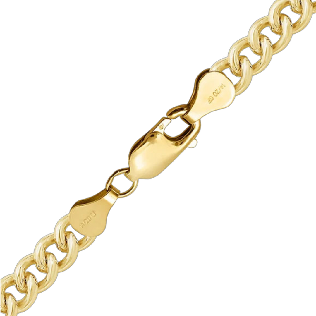 14K Gold-filled Tall Curb Link Chain Necklace