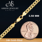 Load image into Gallery viewer, 14K Gold-filled Tall Curb Link Chain Necklace
