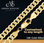 Load image into Gallery viewer, 14K Gold-filled Tall Curb Link Chain Necklace
