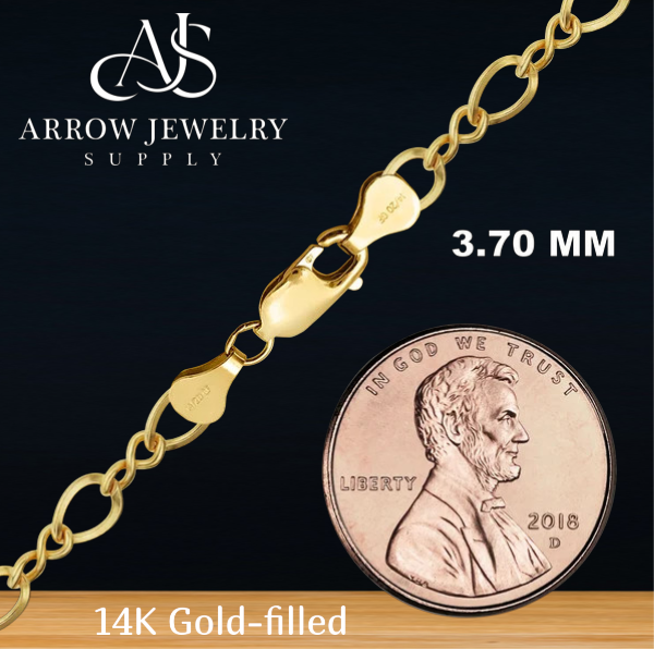14K Gold-filled Figure Eight Link Chain Necklace