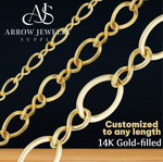 Load image into Gallery viewer, 14K Gold-filled Figure Eight Link Chain Necklace
