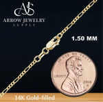 Load image into Gallery viewer, 14K Gold-filled Classic Figaro Link Chain Necklace
