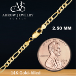 Load image into Gallery viewer, 14K Gold-filled Classic Figaro Link Chain Necklace
