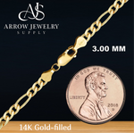 Load image into Gallery viewer, 14K Gold-filled Classic Figaro Link Chain Necklace
