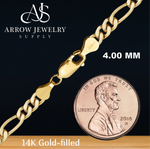 Load image into Gallery viewer, 14K Gold-filled Classic Figaro Link Chain Necklace
