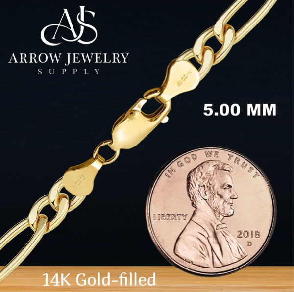 14K Gold-filled Classic Figaro Link Chain Necklace