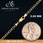 Load image into Gallery viewer, 14K Gold-filled Mariner Anchor Link Chain Necklace
