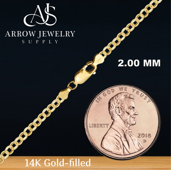 14K Gold-filled Rolo Link Chain Necklace