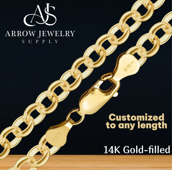 14K Gold-filled Rolo Link Chain Necklace