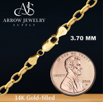 Load image into Gallery viewer, 14K Gold-filled Oval Rolo Link Chain Necklace
