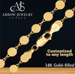 Load image into Gallery viewer, 14K Gold-filled Mirror Disc Link Chain Necklace
