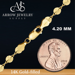 Load image into Gallery viewer, 14K Gold-filled Starburst Disc Links Chain Necklace
