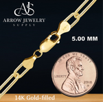 Load image into Gallery viewer, 14K Gold-filled Heavy Round Paperclip Link Chain Necklace
