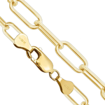 Load image into Gallery viewer, 14K Gold-filled Heavy Square Paperclip Link Chain Necklace
