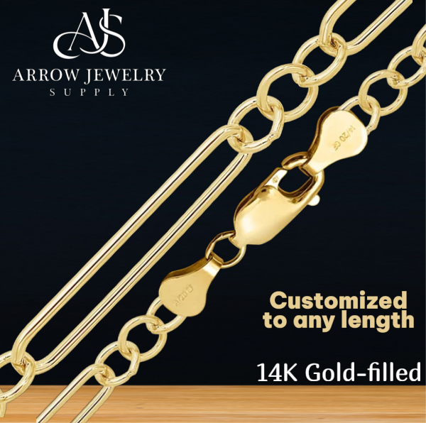 14K Gold-filled Paperclip & Cable Link Chain Necklace